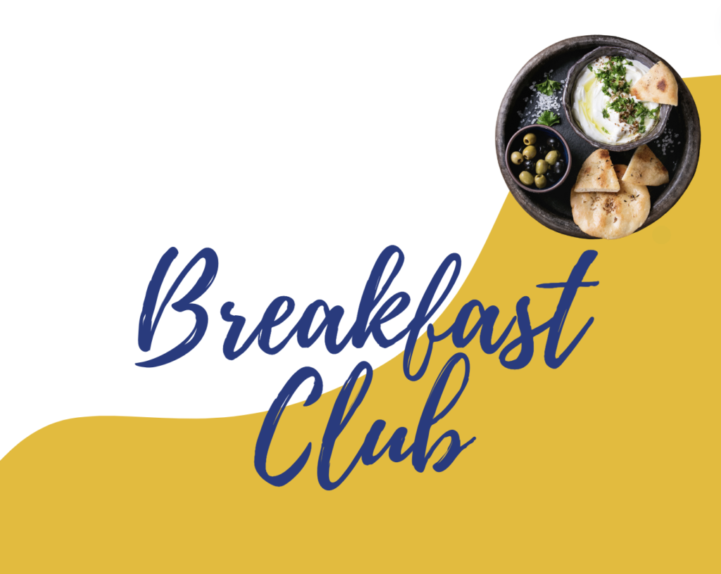 Flyer advertising the breakfast club which gathers after Fajr on Saturdays