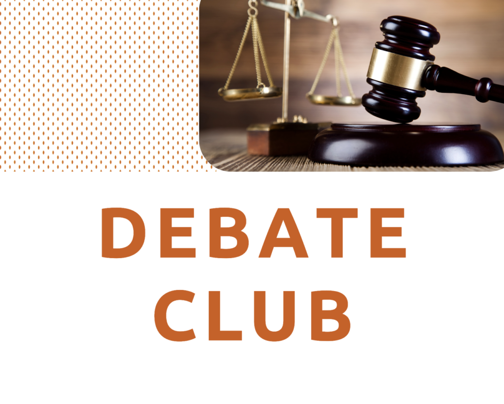 Flyer advertising the debate club