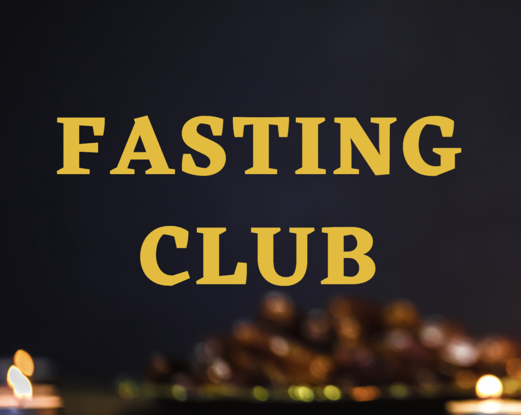 Flyer advertising the fasting club