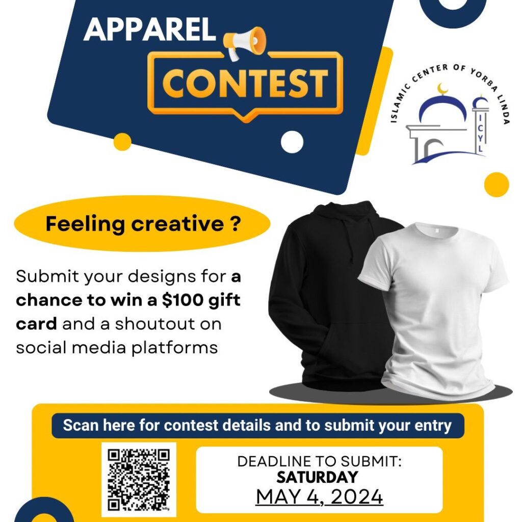Flyer announcing an apparel design contest